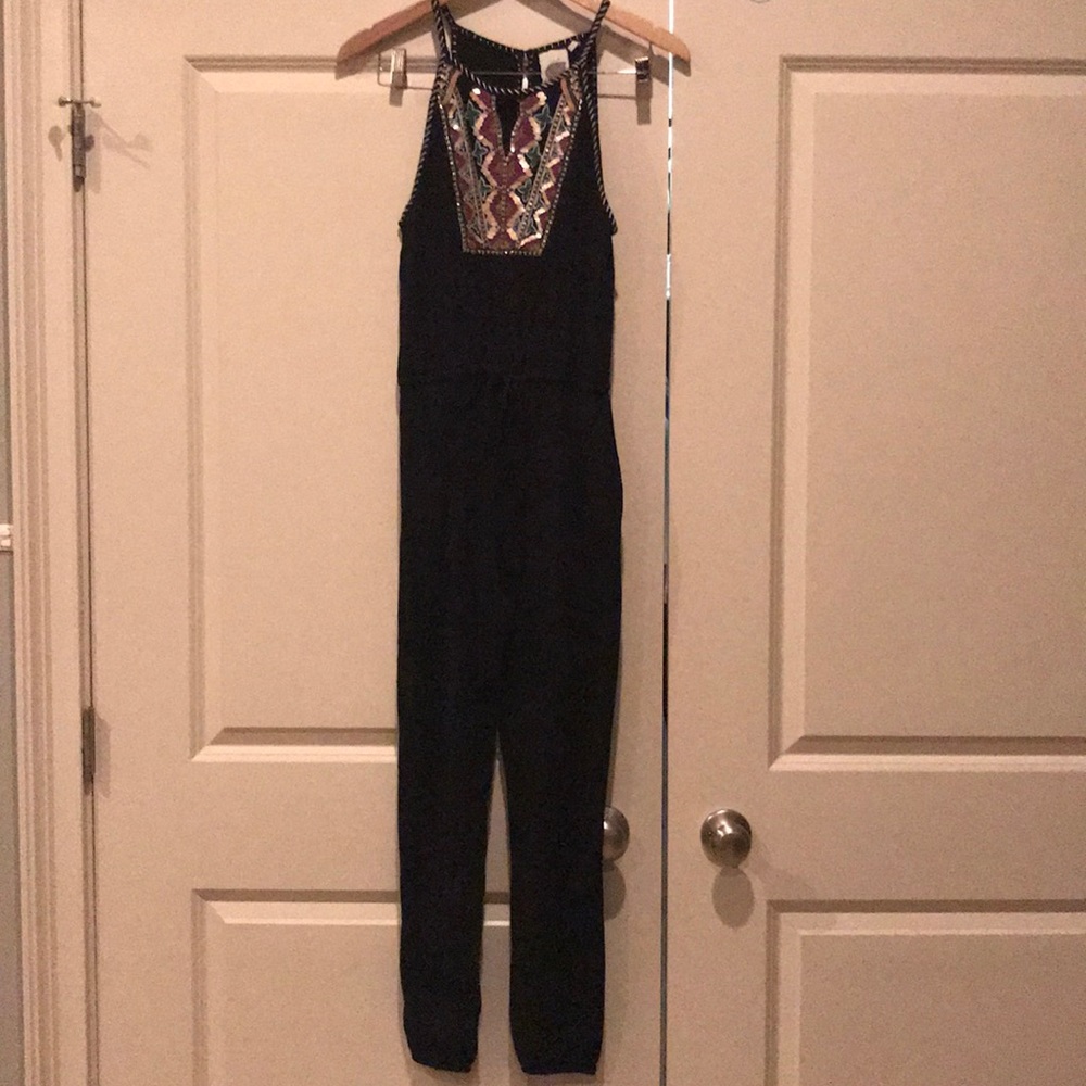 Anthropologie black jumpsuit